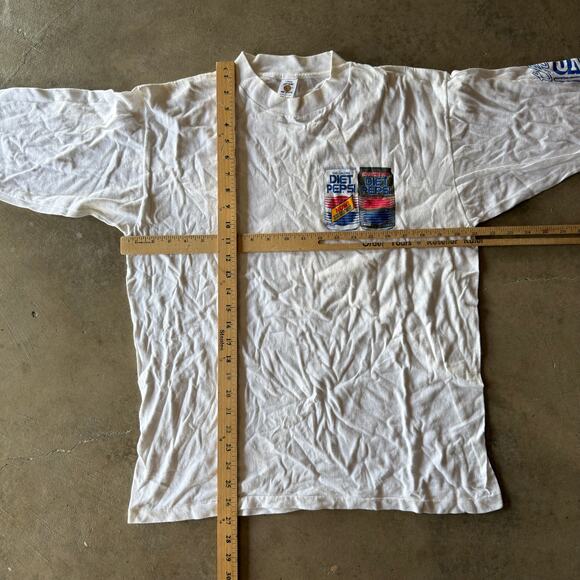 VINTAGE 80S 90S DIET PEPSI PROMO SODA LONG SLEEVE T-SHIRT RETRO MENS LARGE - Picture 5 of 5